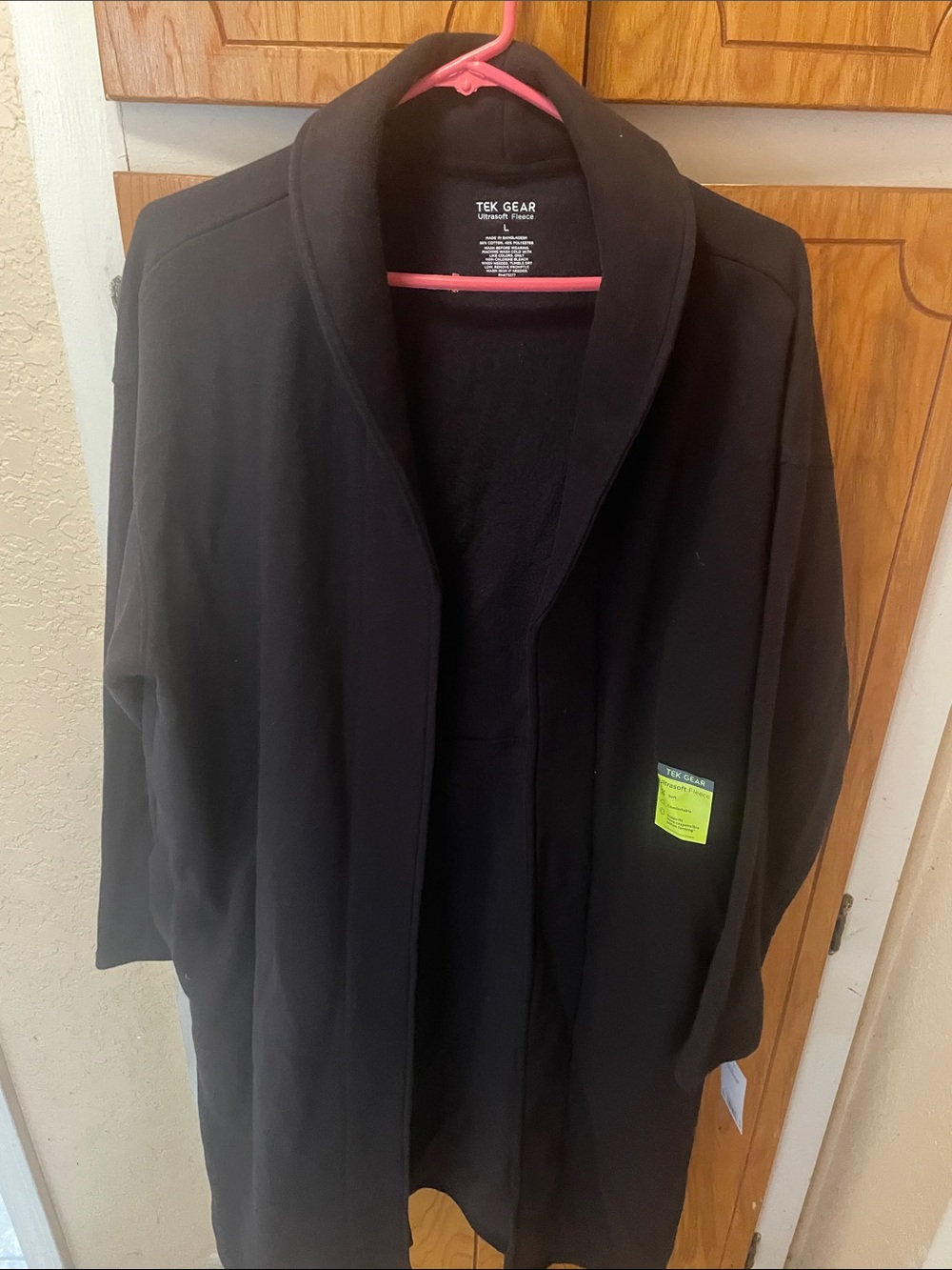 tek gear Black Open-Front Fleece Jacket